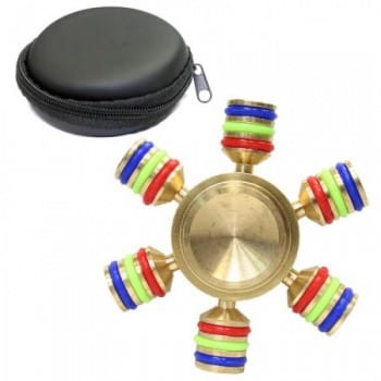 złoty fidget hand spinner sześć ramion