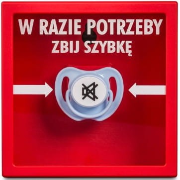 awaryjny smoczek - śmieszny prezent na pępkowe