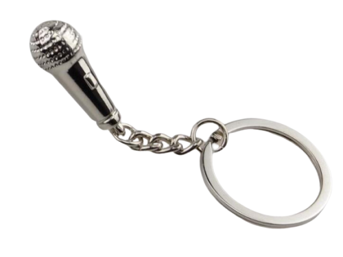 Brelok mikrofon - prezent dla piosenkarza, dziennikarza