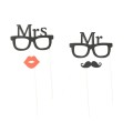 Akcesoria do zdjęć na patykach - Mr&Mrs