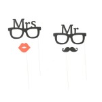 Akcesoria do zdjęć na patykach - Mr & Mrs