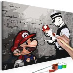 Obraz do samodzielnego malowania MARIO (BANKSY) 60x40cm