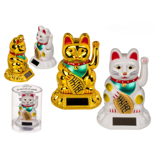 Lucky Cat - solarny - Maneki Neko - japoński kot szczęścia - japoński kot