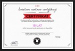 Certyfikat dla 18 latki w antyramie