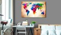 Obraz na korku - Kolorowa włóczęga [Mapa korkowa]