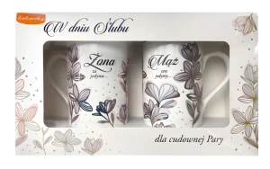 Zestaw kubków na ślub - Mąż i Żona - dla nowożeńców