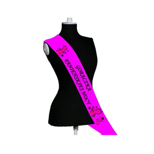 Różowa szarfa na wieczór panieński - gorączka panieńskiej nocy