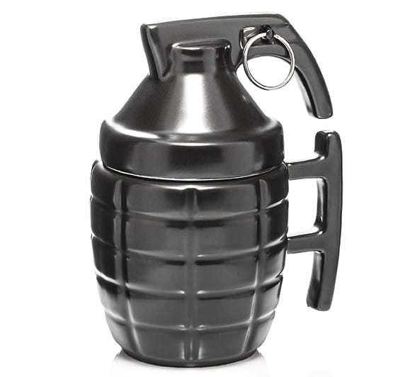 kubek granat z pokrywką