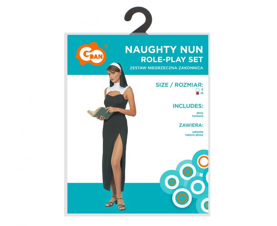 kostium przebranie stroj karnawalowy dla doroslych zakonnica niegrzeczna