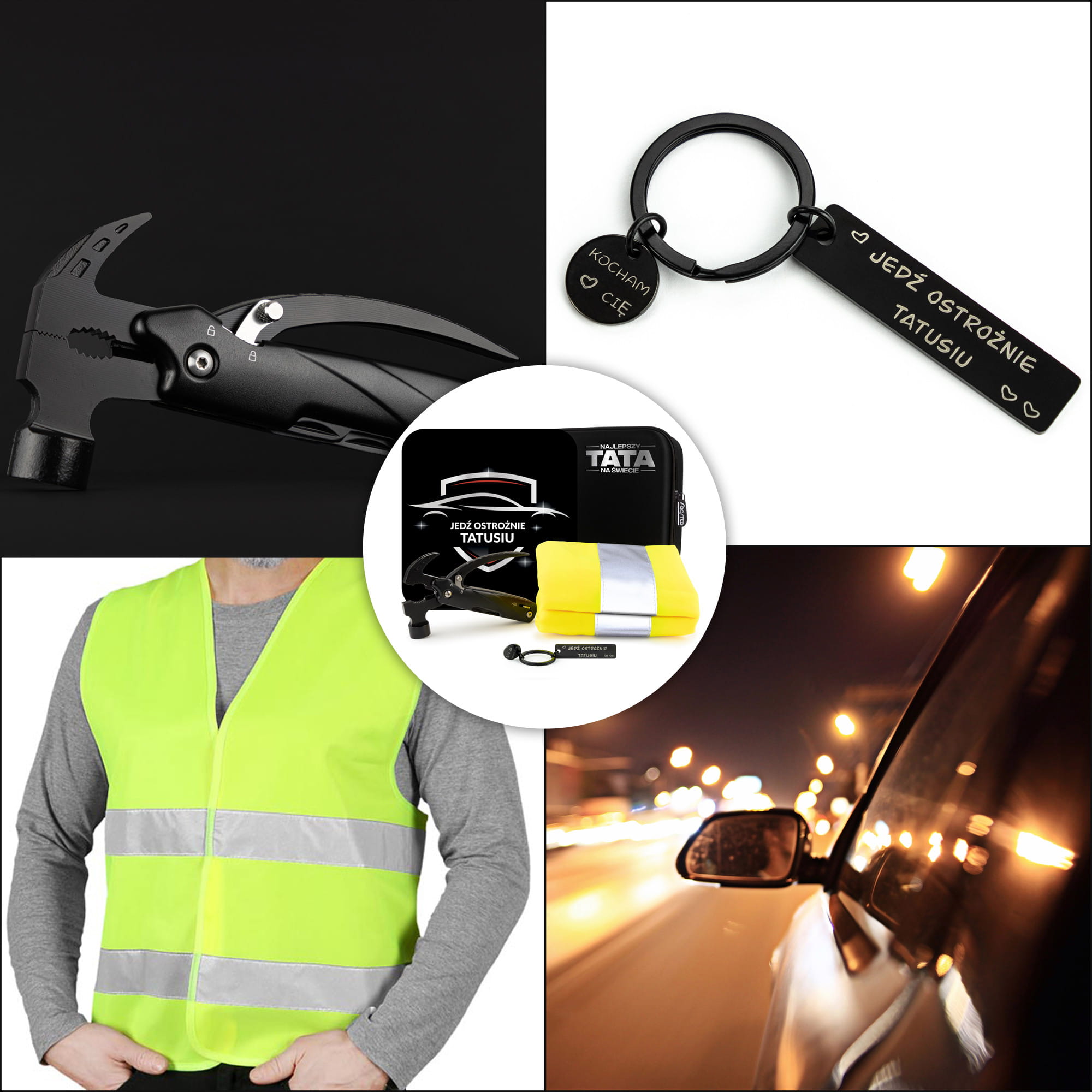 komplet prezentowy na dzień ojca dla taty kierowcy złotej rączki mechanika