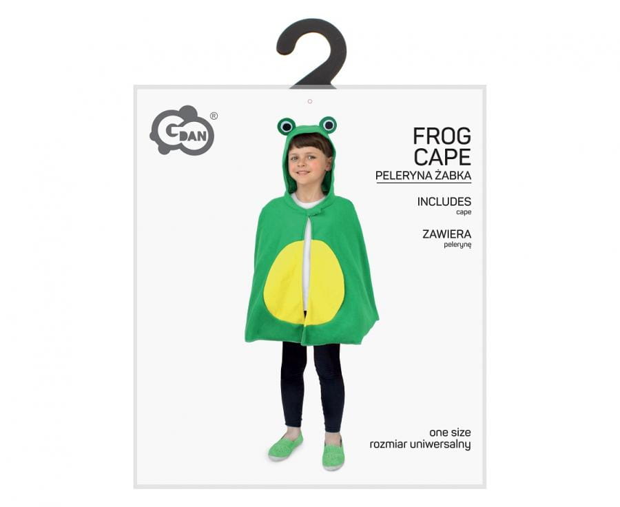peleryna żabka zielona przebranie dla dzieci karnawałowe