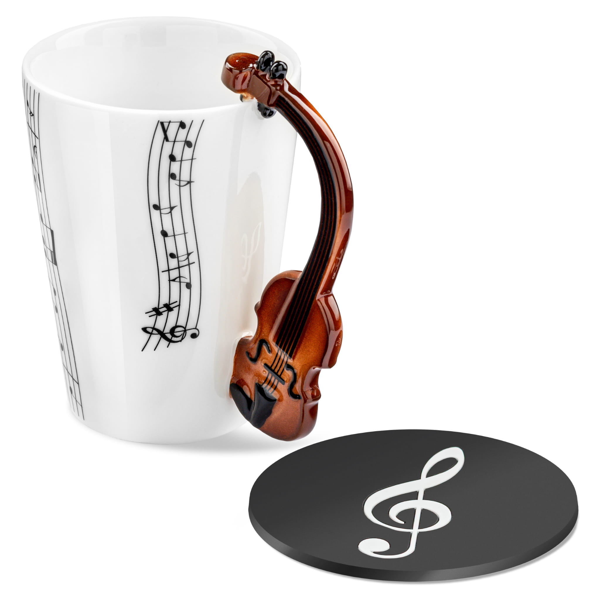 Kubek skrzypka muzyka ze skrzypcami