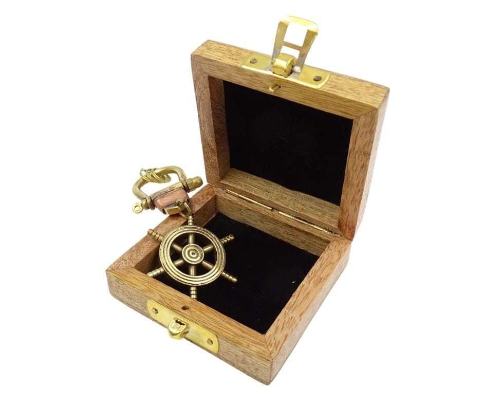 koło steru żeglarski brelok elegancki prezent dla żeglarza marynarza