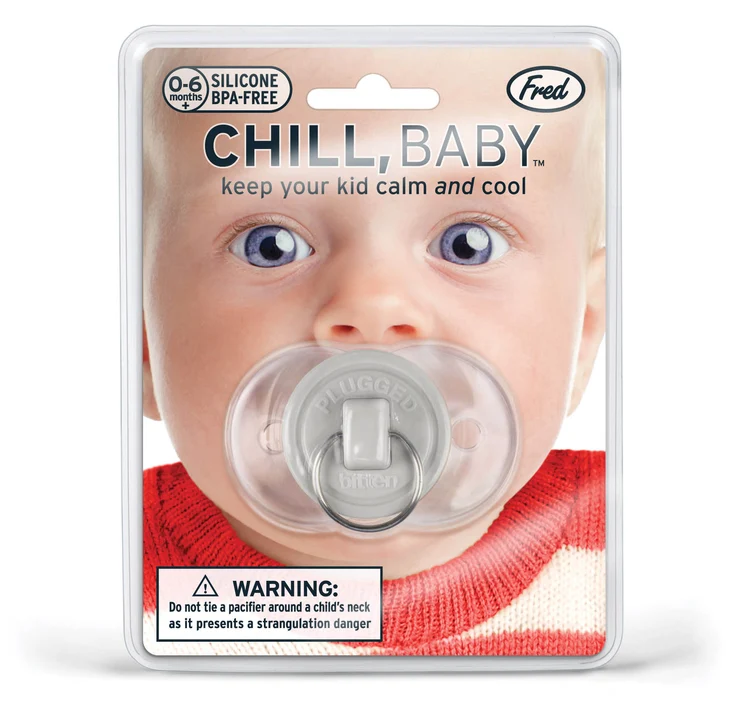 Smoczek korek zabawny prezent na pępkowe chill baby
