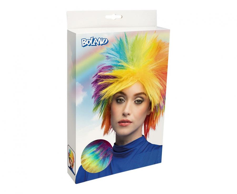 peruka meska damska rockowa punkowa unisex kolorowa tęczowa rainbow punk